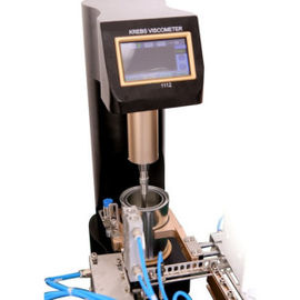Sistema de prueba robótico con el mezclador para alcanzar el monitor la dispersión