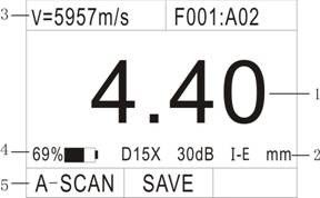 Indicador de grueso ultrasónico de la alta precisión TG5500D con 2 baterías del tamaño del AA